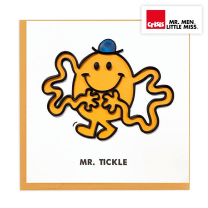 Mr. Tickle Mr. Men Greeting Card Hand-Crafted Quilling Crisis Charity Card