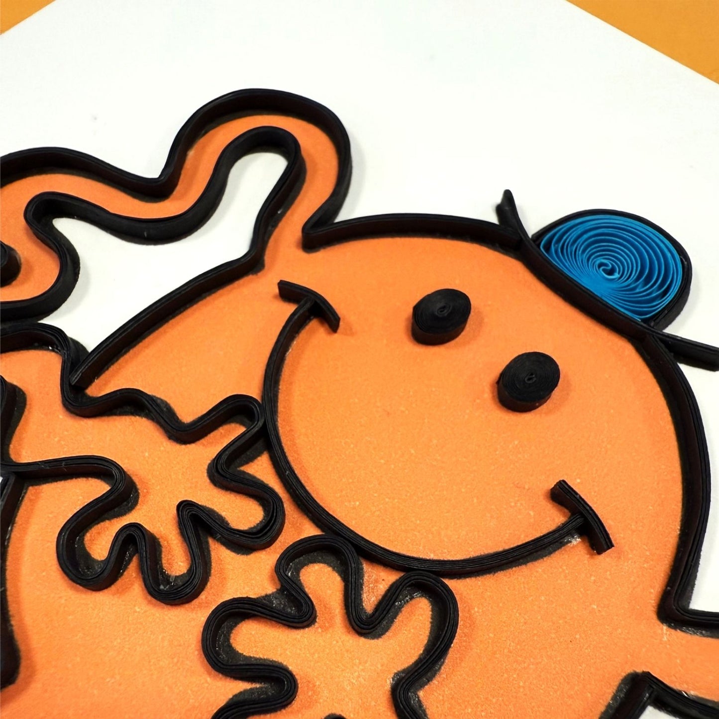 Mr. Tickle Mr. Men Greeting Card Hand-Crafted Quilling Crisis Charity Card