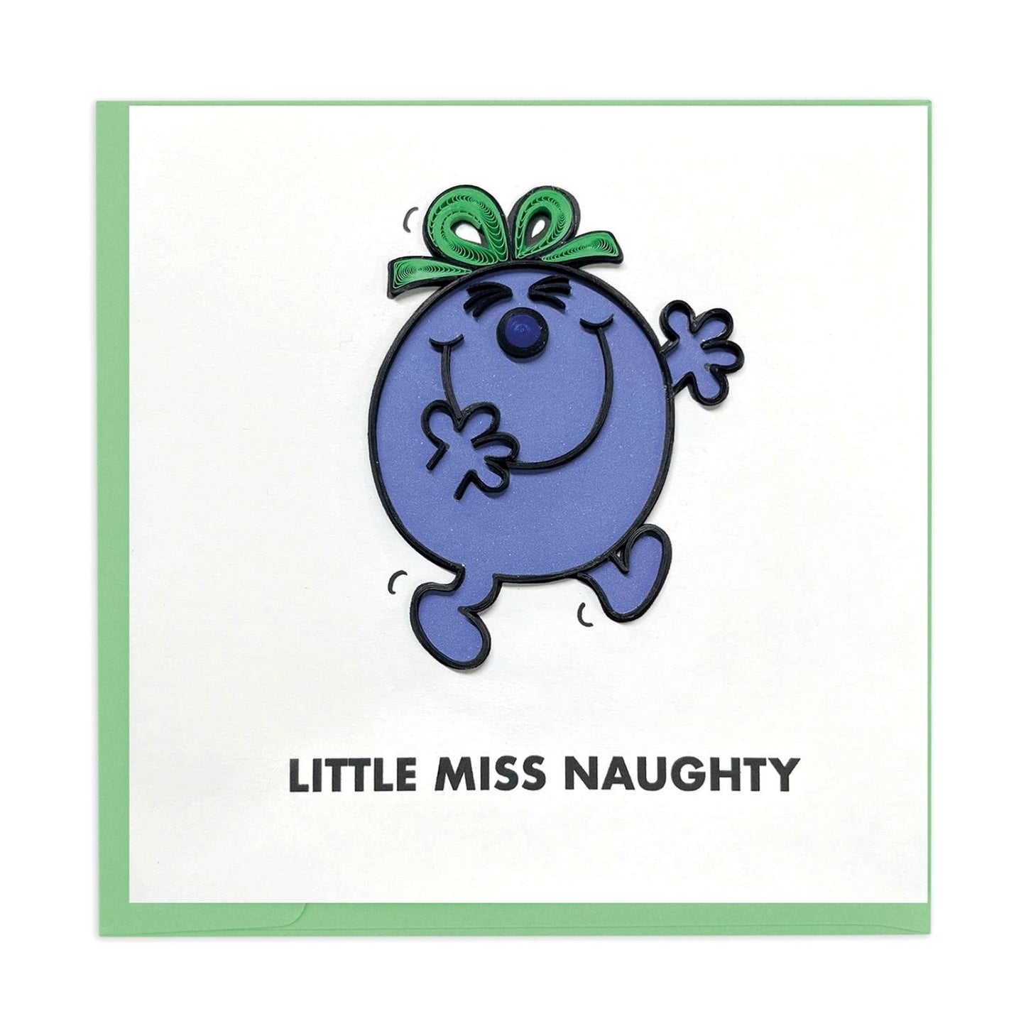 Little Miss Naughty Mr. Men Greeting Card Hand-Crafted Quilling Crisis Charity