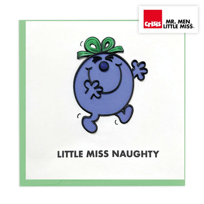 Little Miss Naughty Mr. Men Greeting Card Hand-Crafted Quilling Crisis Charity