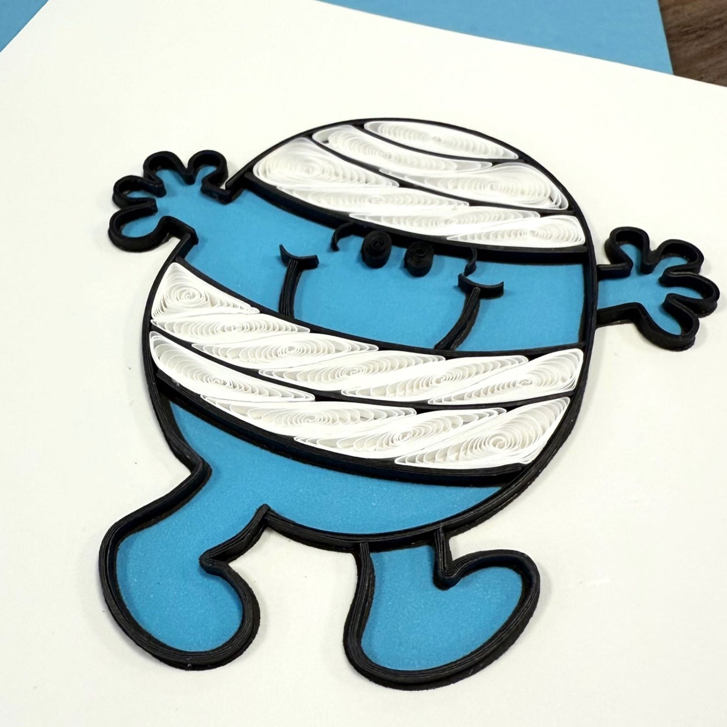 Mr. Bump Mr. Men Greeting Card Hand-Crafted Quilling Crisis Charity Card