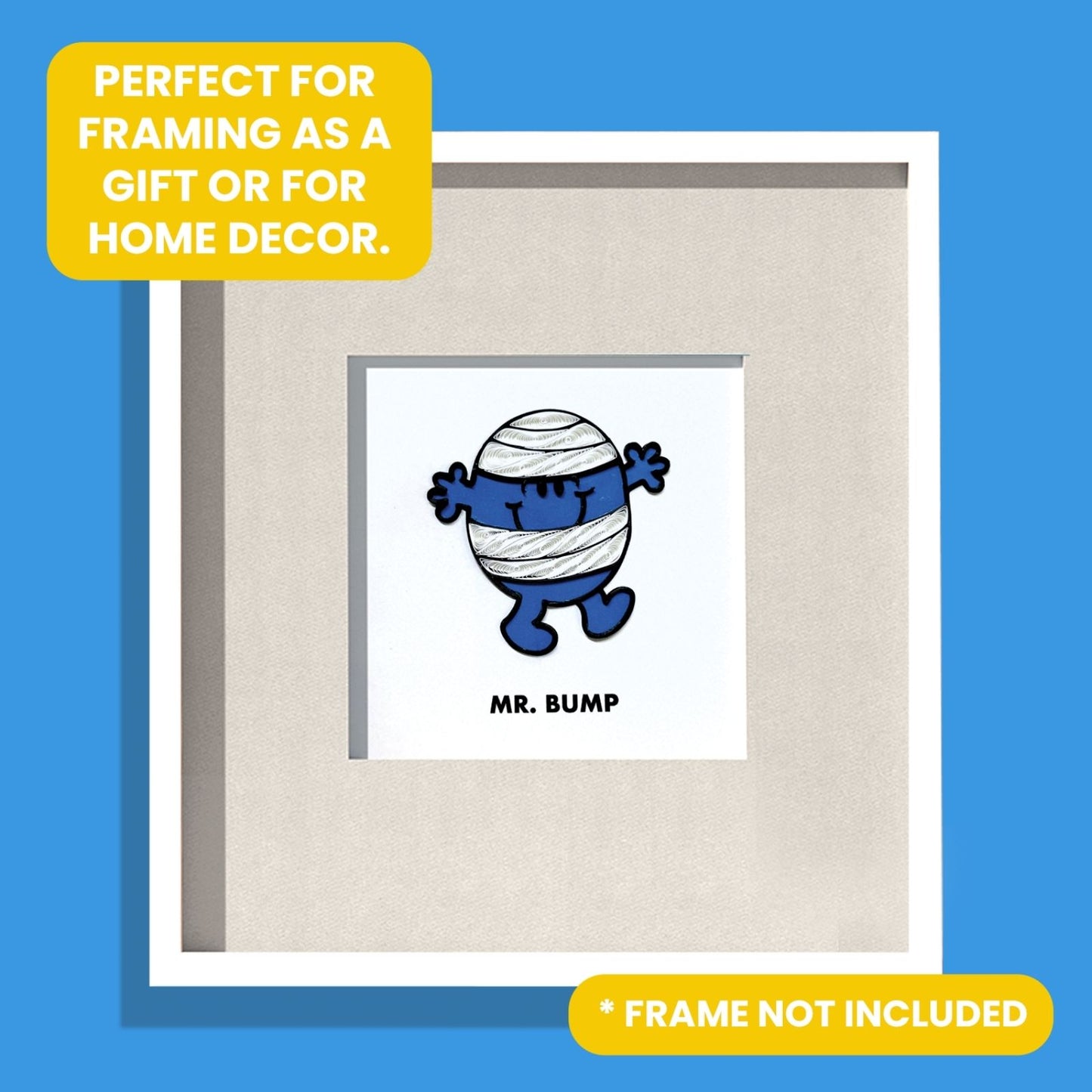 Mr. Bump Mr. Men Greeting Card Hand-Crafted Quilling Crisis Charity Card