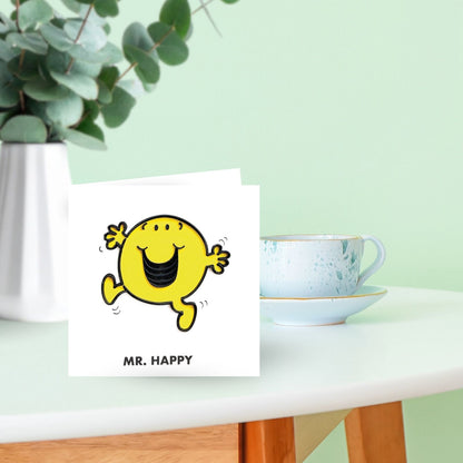 Mr. Happy Mr. Men Greeting Card Hand-Crafted Quilling Crisis Charity Card
