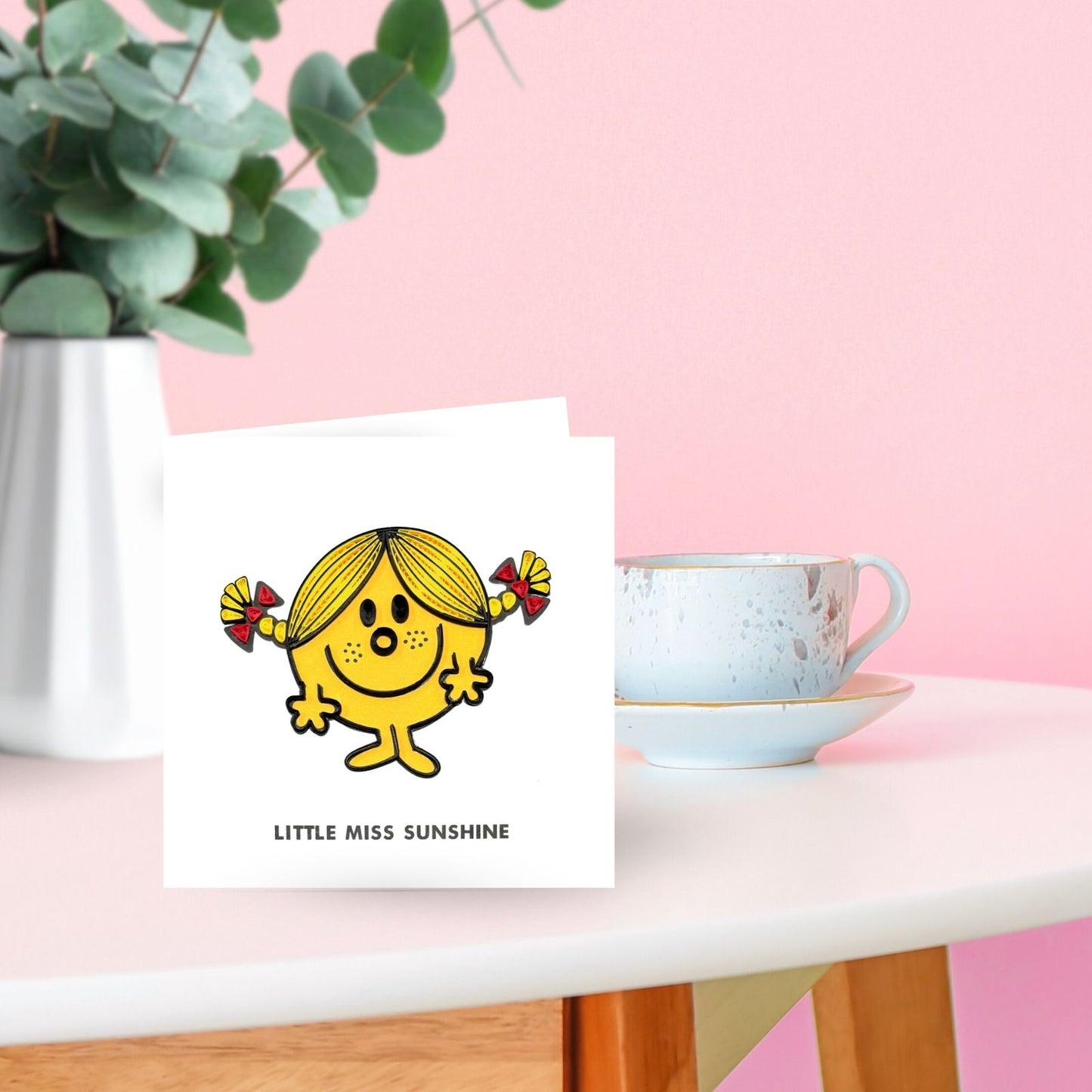 Little Miss Sunshine Mr. Men Greeting Card Hand-Crafted Quilling Crisis Charity