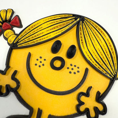 Little Miss Sunshine Mr. Men Greeting Card Hand-Crafted Quilling Crisis Charity