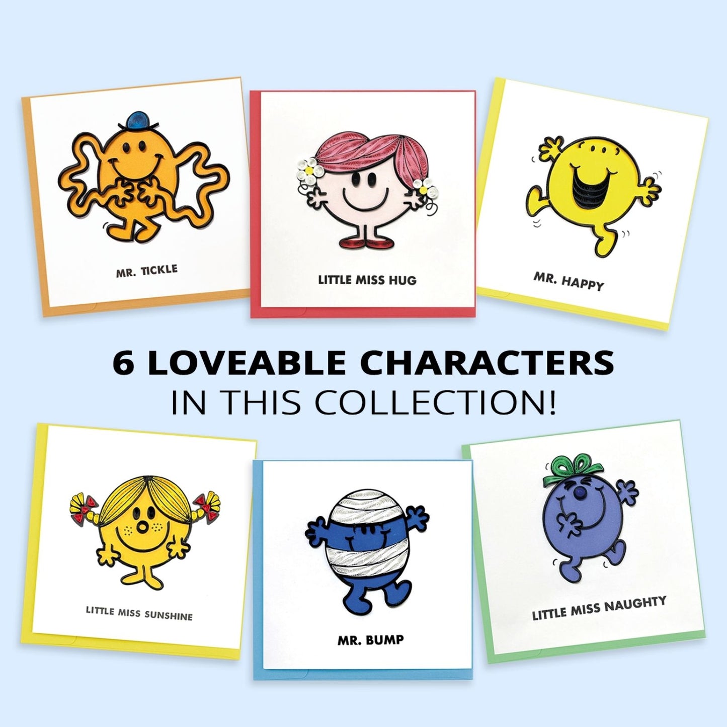 Little Miss Sunshine Mr. Men Greeting Card Hand-Crafted Quilling Crisis Charity