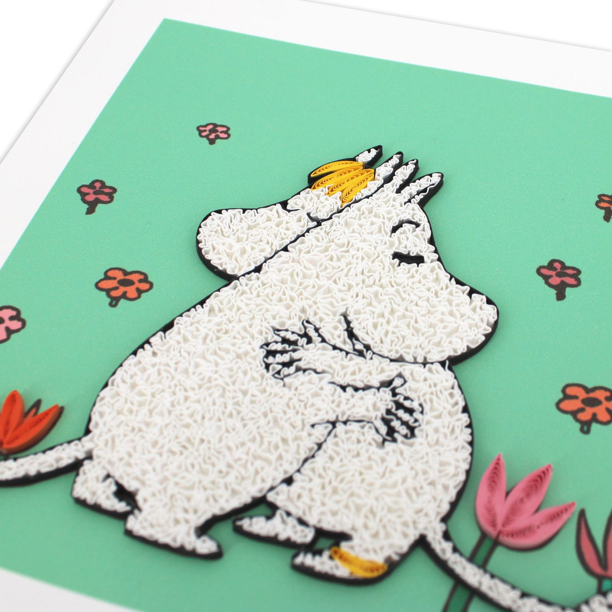 Moomin Quilling Greeting Card Big Hug Design Hand-Finished For Any Occasion