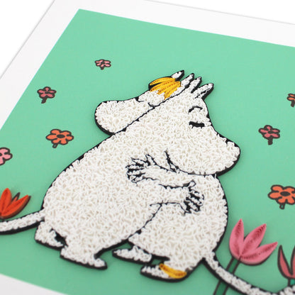 Moomin Quilling Greeting Card Big Hug Design Hand-Finished For Any Occasion