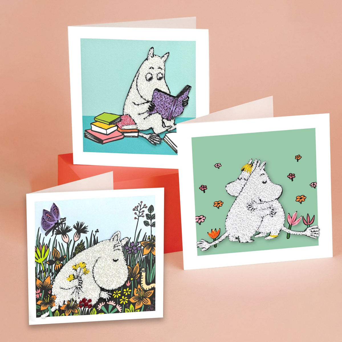 Moomin Quilling Greeting Card Big Hug Design Hand-Finished For Any Occasion
