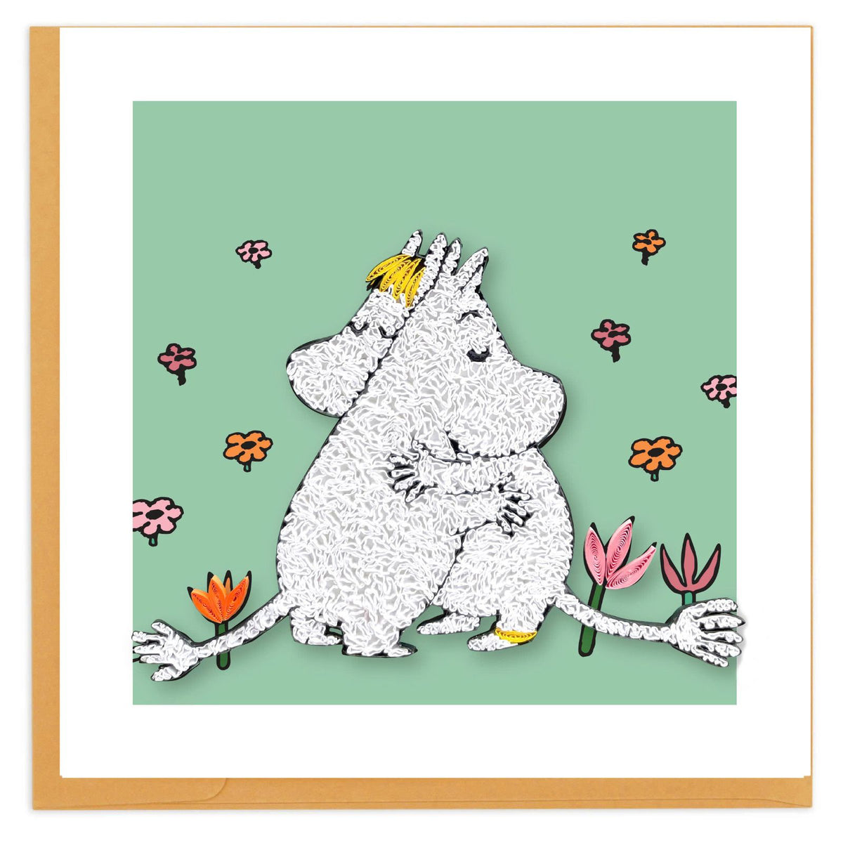 Moomin Quilling Greeting Card Big Hug Design Hand-Finished For Any Occasion