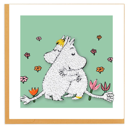 Moomin Quilling Greeting Card Big Hug Design Hand-Finished For Any Occasion