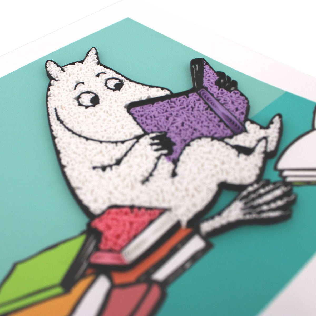Moomin Quilling Greeting Card Love Books Design Hand-Finished For Any Occasion