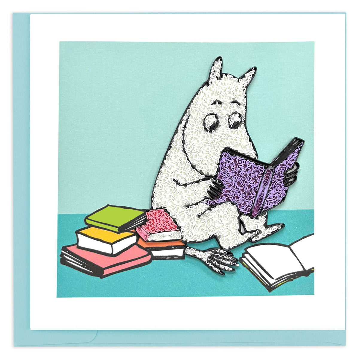 Moomin Quilling Greeting Card Love Books Design Hand-Finished For Any Occasion