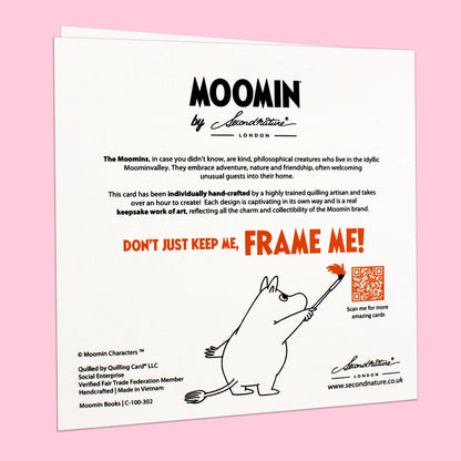 Moomin Quilling Greeting Card Love Books Design Hand-Finished For Any Occasion