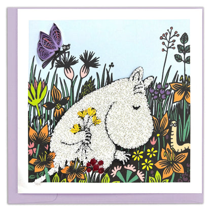 Moomin Quilling Greeting Card Wildflower Design Hand-Finished For Any Occasion