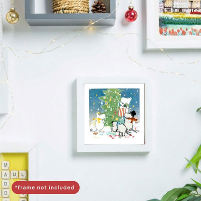 Moomin Quilling Christmas Card Xmas Tree Quilled Art Hand-Finished Design
