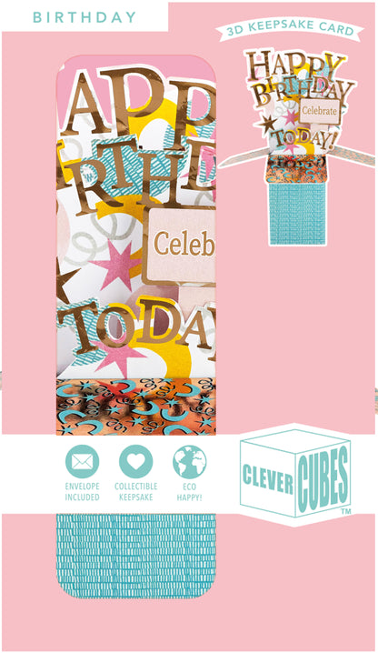 Clever Cube Happy Birthday Today Magical Birthday Wishes Pop Up Greeting Card