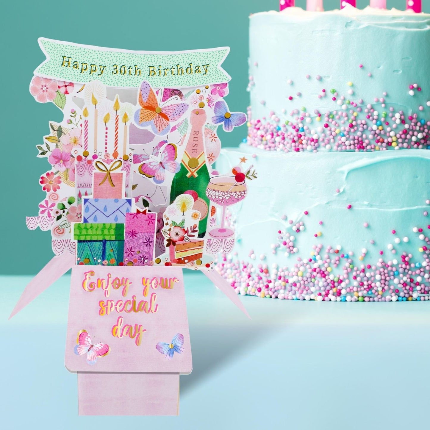 Clever Cube 30th Birthday For Her Party Time! Birthday Pop Up Greeting Card