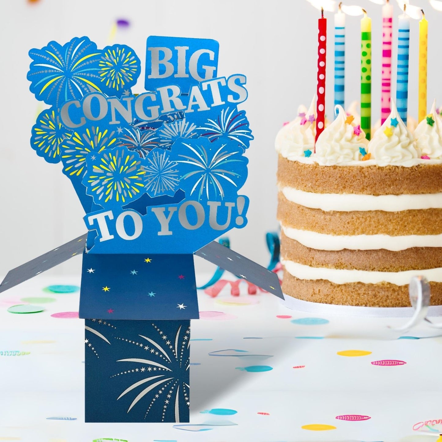 Clever Cube Big Congrats Boomtastic Fun! Pop Up Greeting Card