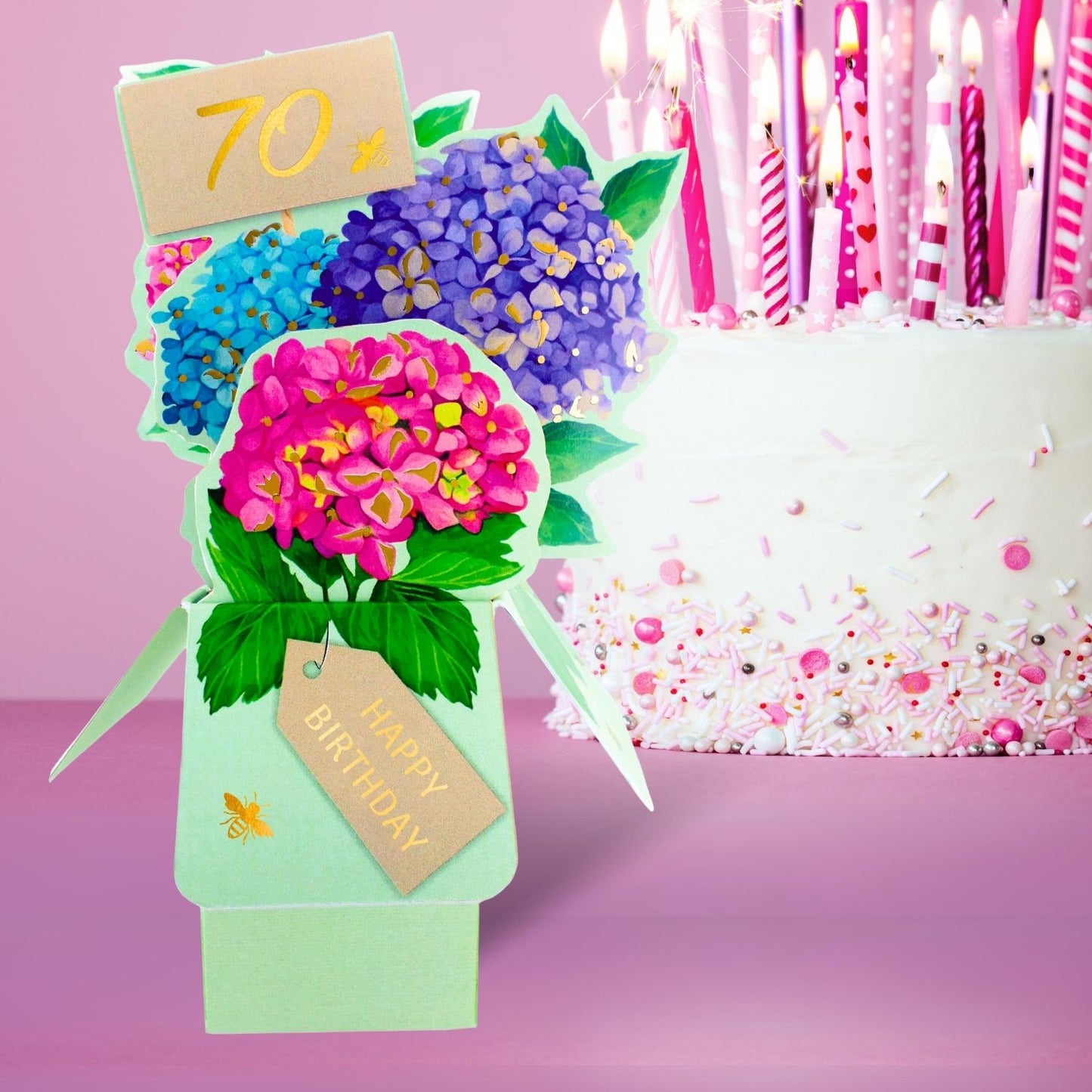 Clever Cube 70th Birthday For Her Happy 70th! Birthday Pop Up Greeting Card