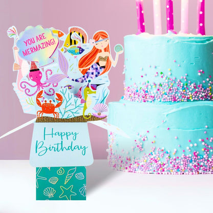 Clever Cube You Are Mermazing Mer-Mazing Birthday Bash! Pop Up Greeting Card