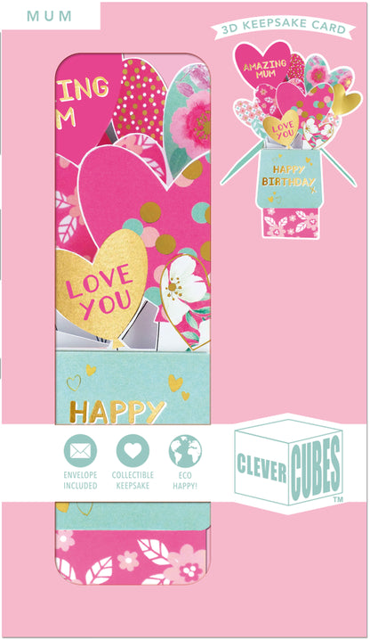 Clever Cube Amazing Mum Best Mum Ever! Birthday Pop Up Greeting Card