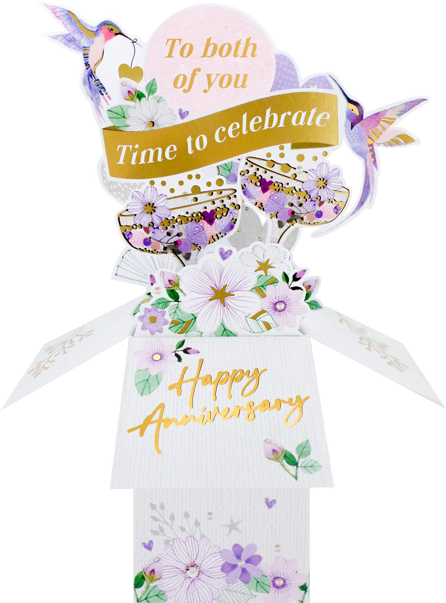 Clever Cube To Both Of You Cheers, Lovebirds! Anniversary Pop Up Greeting Card