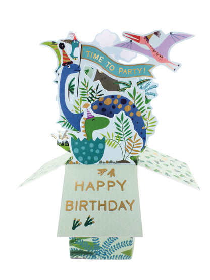 Clever Cube Time To Party Roar-Some Birthday! Birthday Pop Up Greeting Card