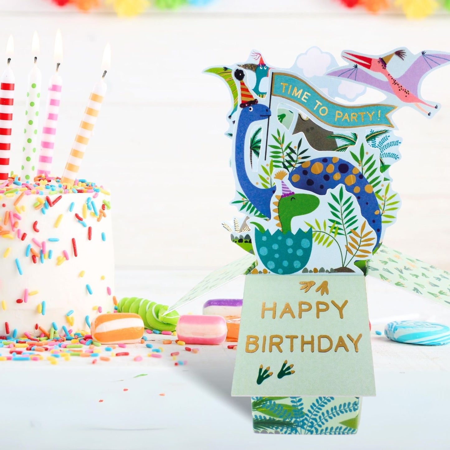 Clever Cube Time To Party Roar-Some Birthday! Birthday Pop Up Greeting Card