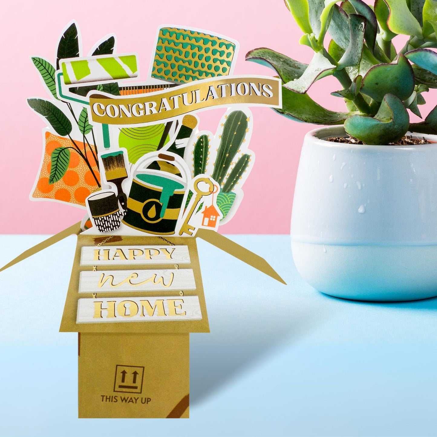Clever Cube Congratulations Happy New Home Pop Up Greeting Card