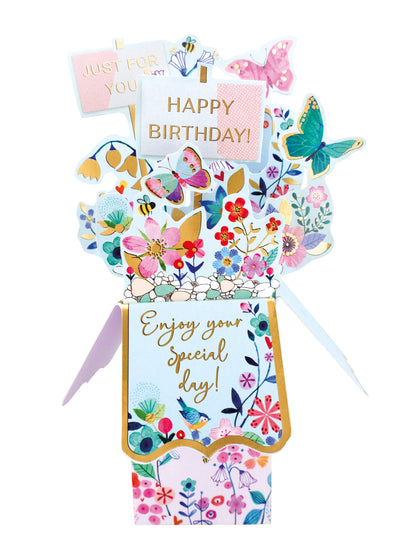 Clever Cube Enjoy Your Special Day Magic Garden Birthday Pop Up Greeting Card