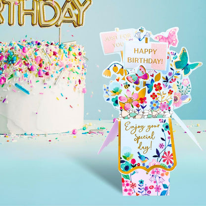 Clever Cube Enjoy Your Special Day Magic Garden Birthday Pop Up Greeting Card