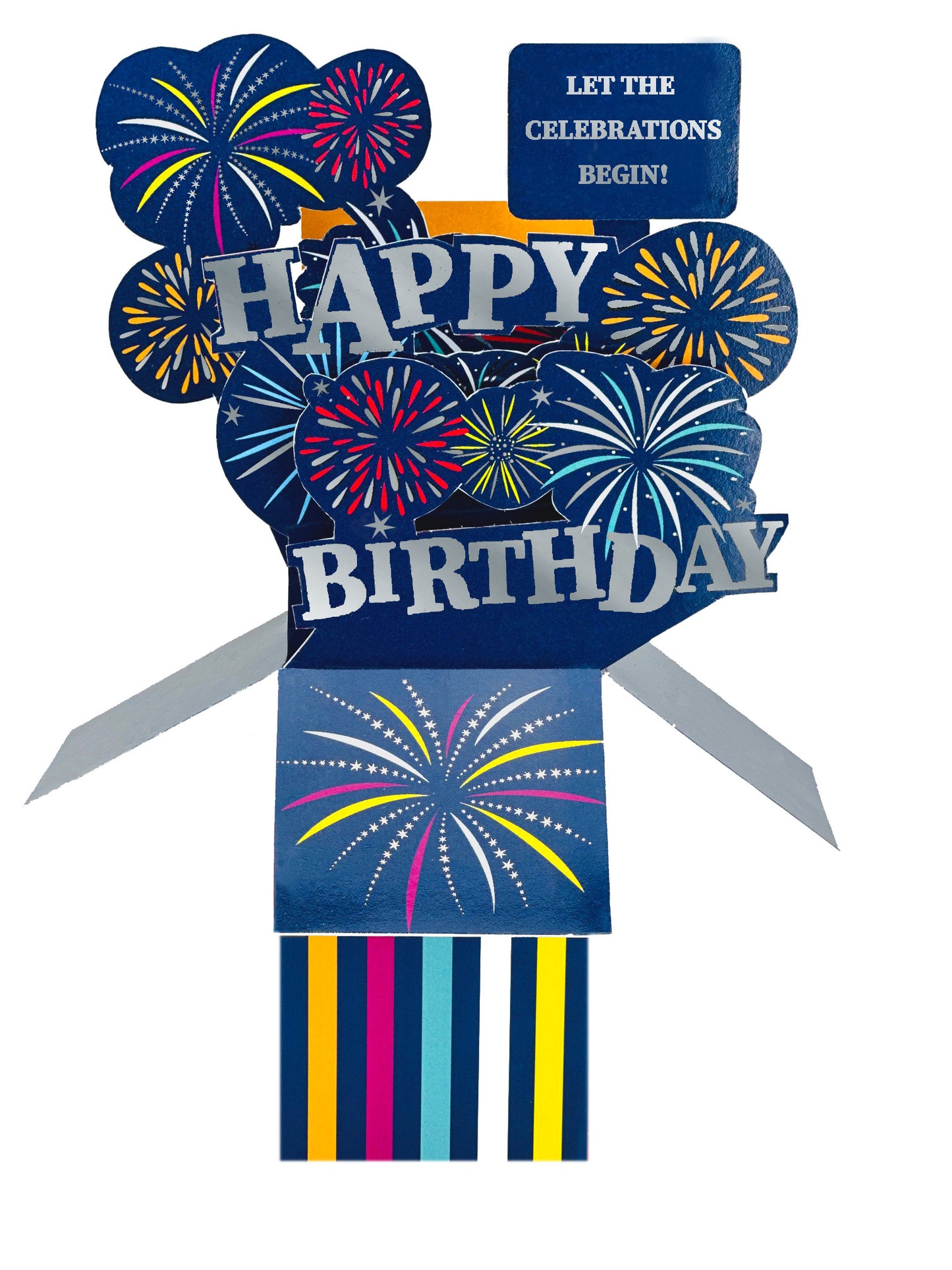Clever Cube Let the Celebrations Begin Boom-Tastic Birthday Pop Up Greeting Card