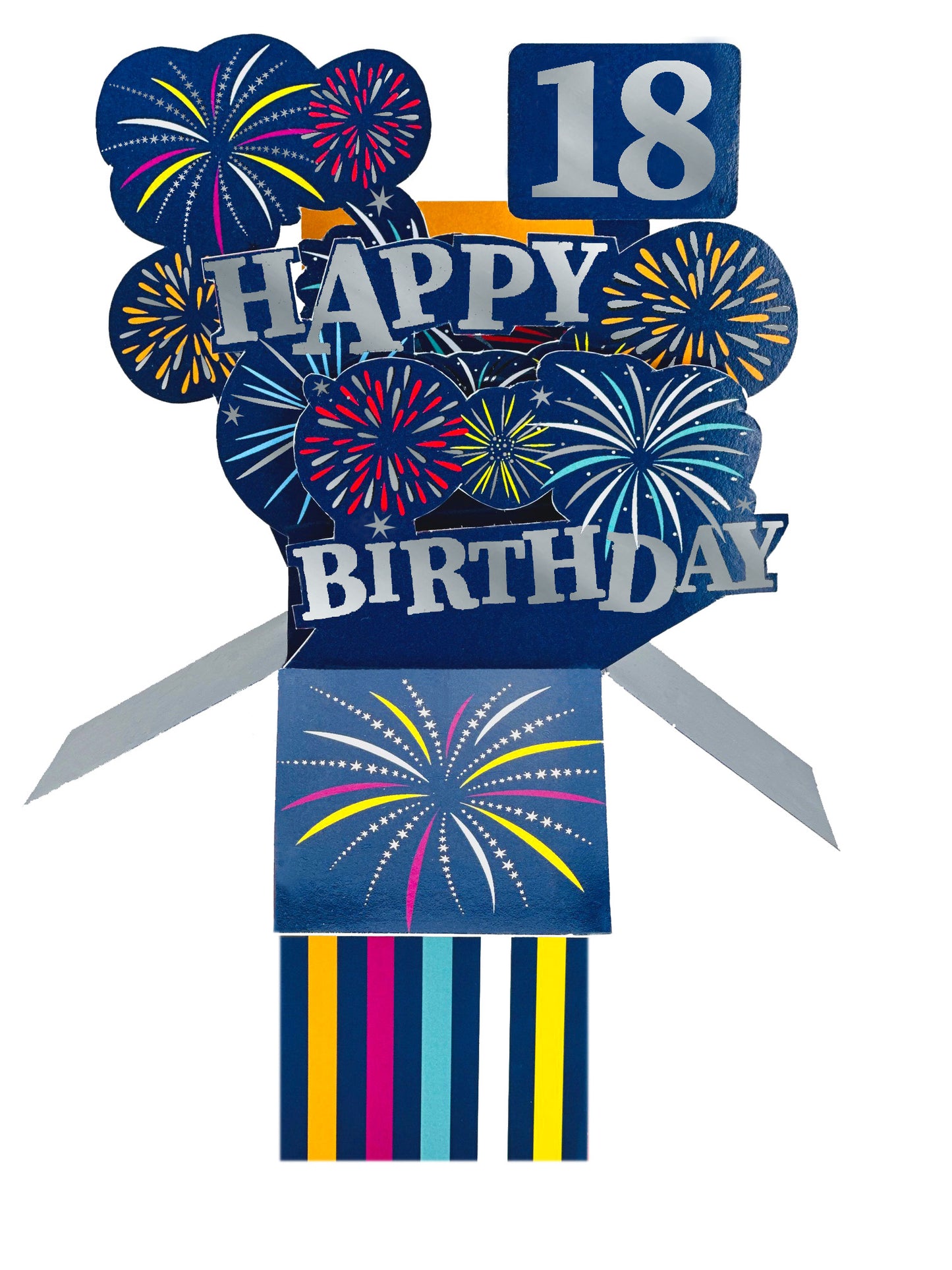 Clever Cube 18th Birthday For Him Boom-Tastic Fun! Birthday Pop Up Greeting Card