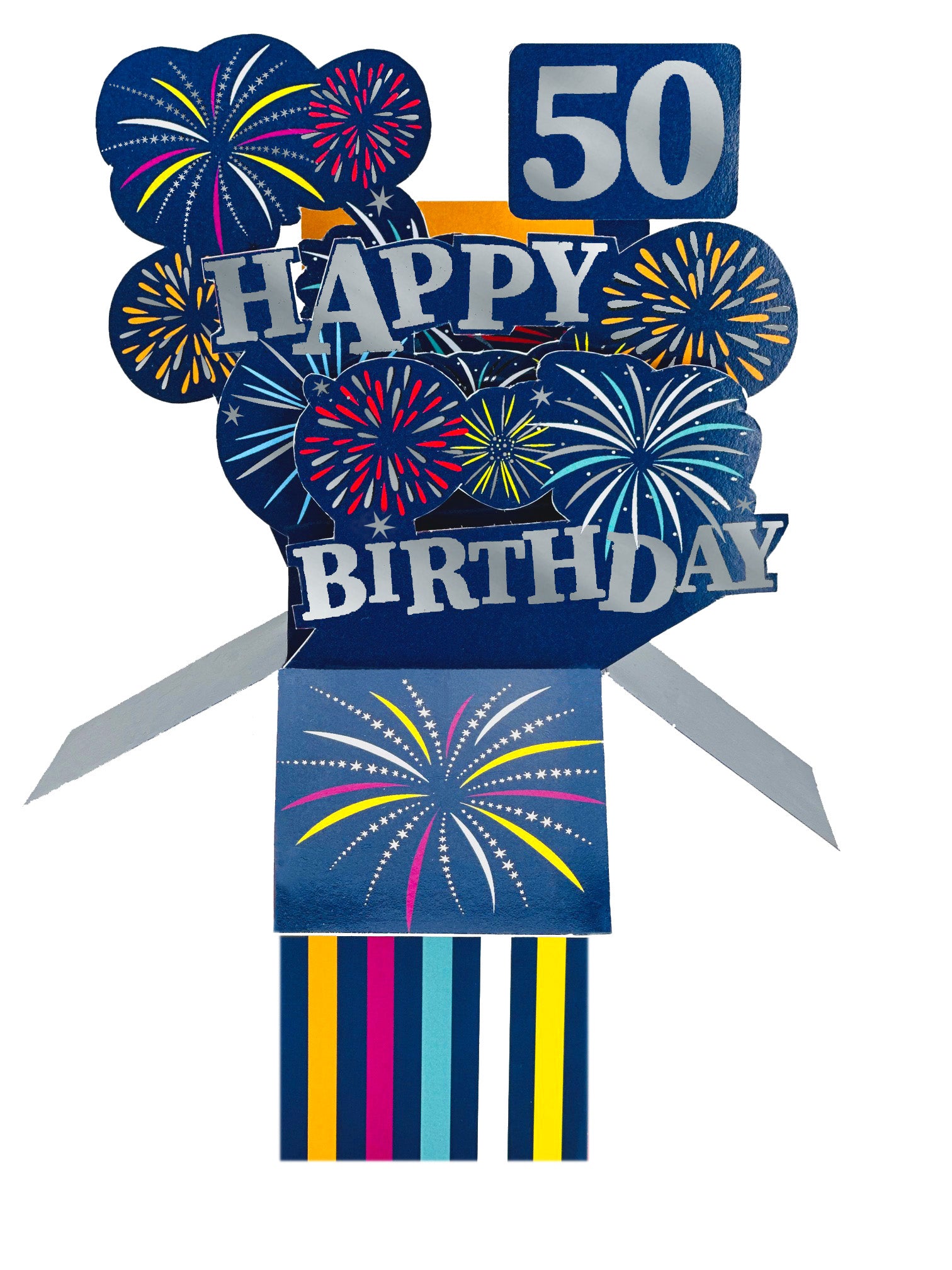 Clever Cube 50th Birthday For Him Fifty & Fab! Birthday Pop Up Greetin ...