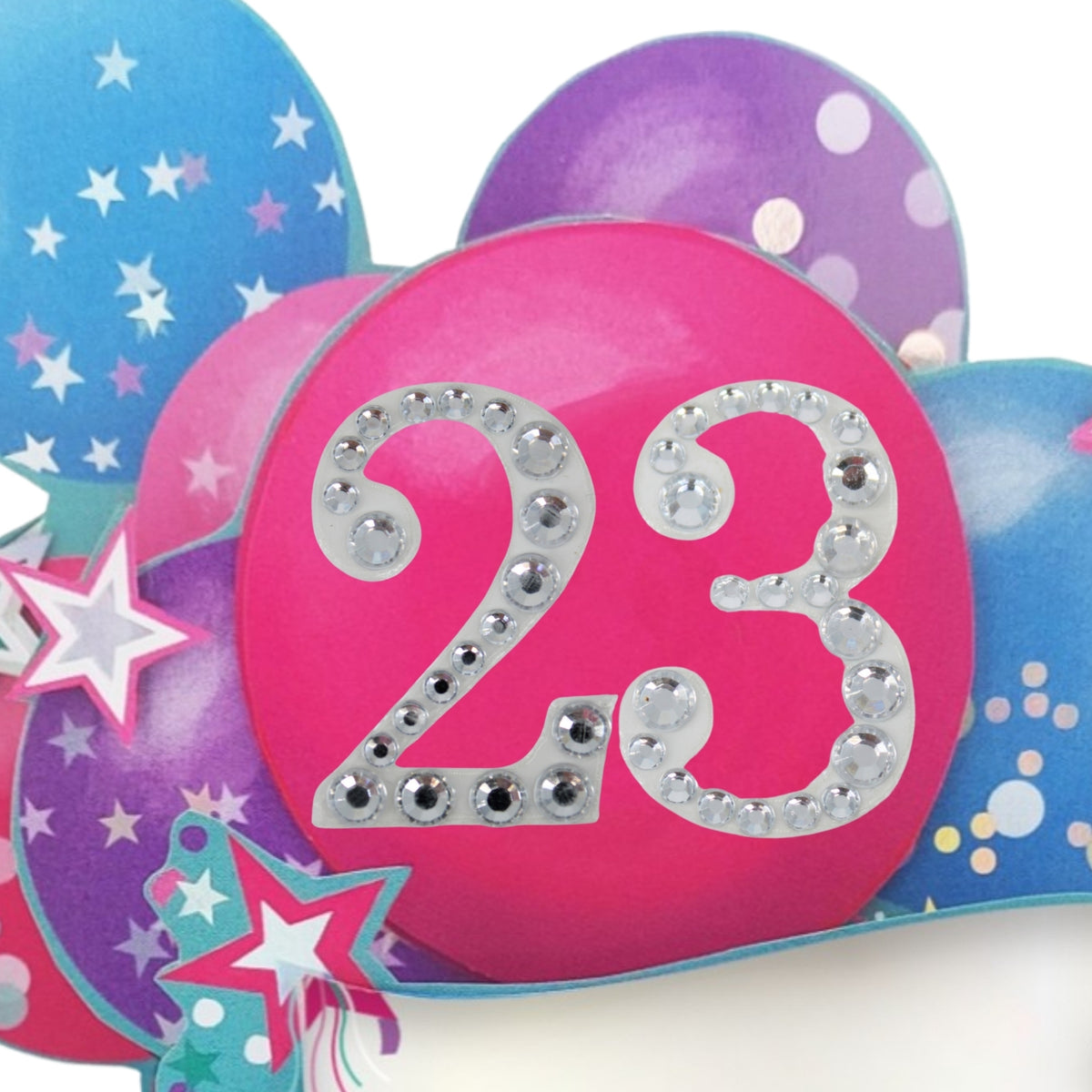 Age 23 Diamante Numbers For Birthday Clever Cubes