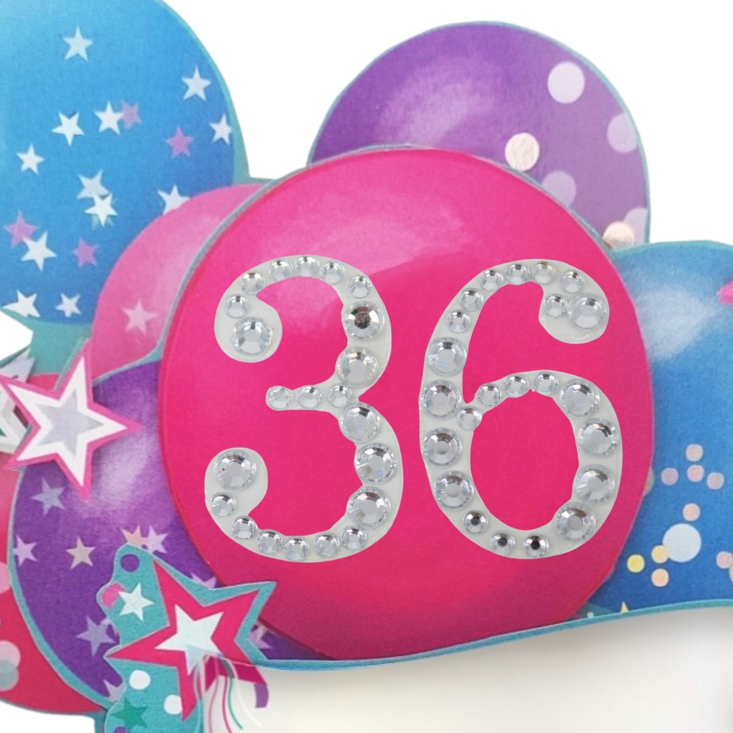 Age 36 Diamante Numbers For Birthday Clever Cubes