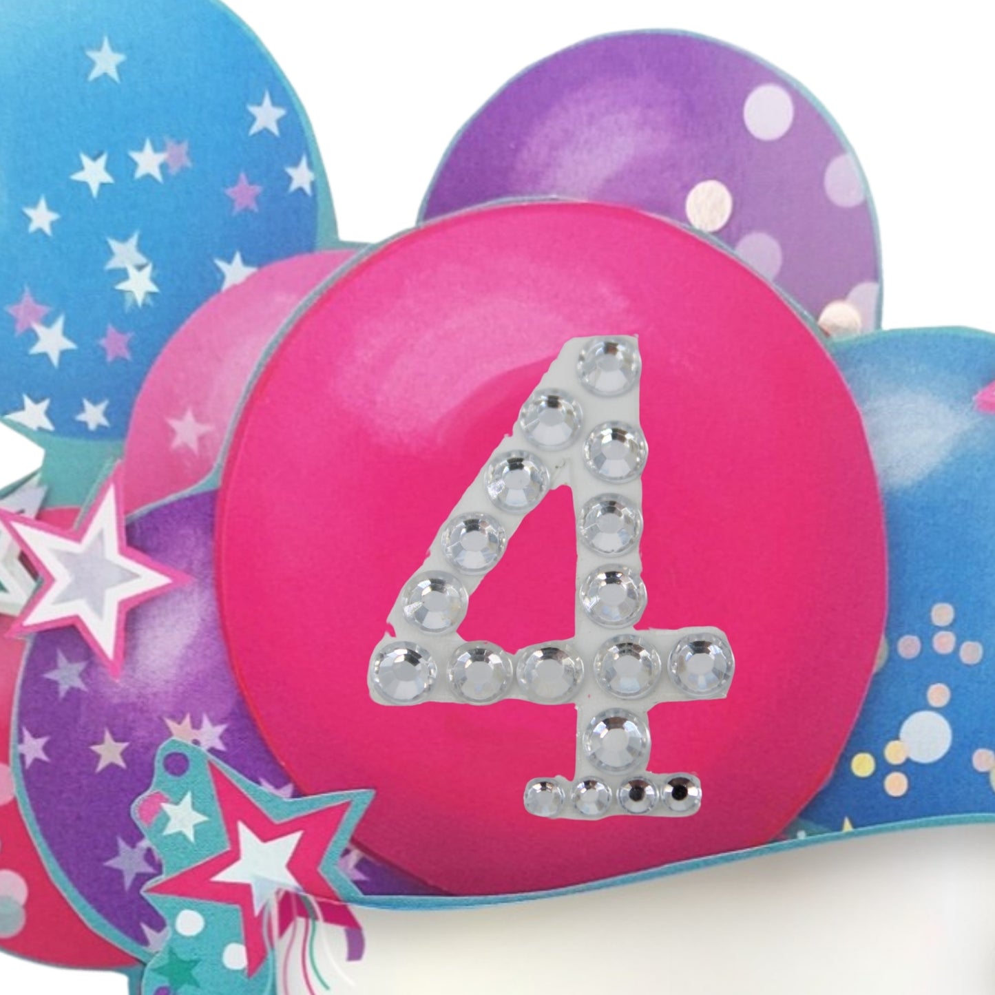Age 4 Diamante Numbers For Birthday Clever Cubes