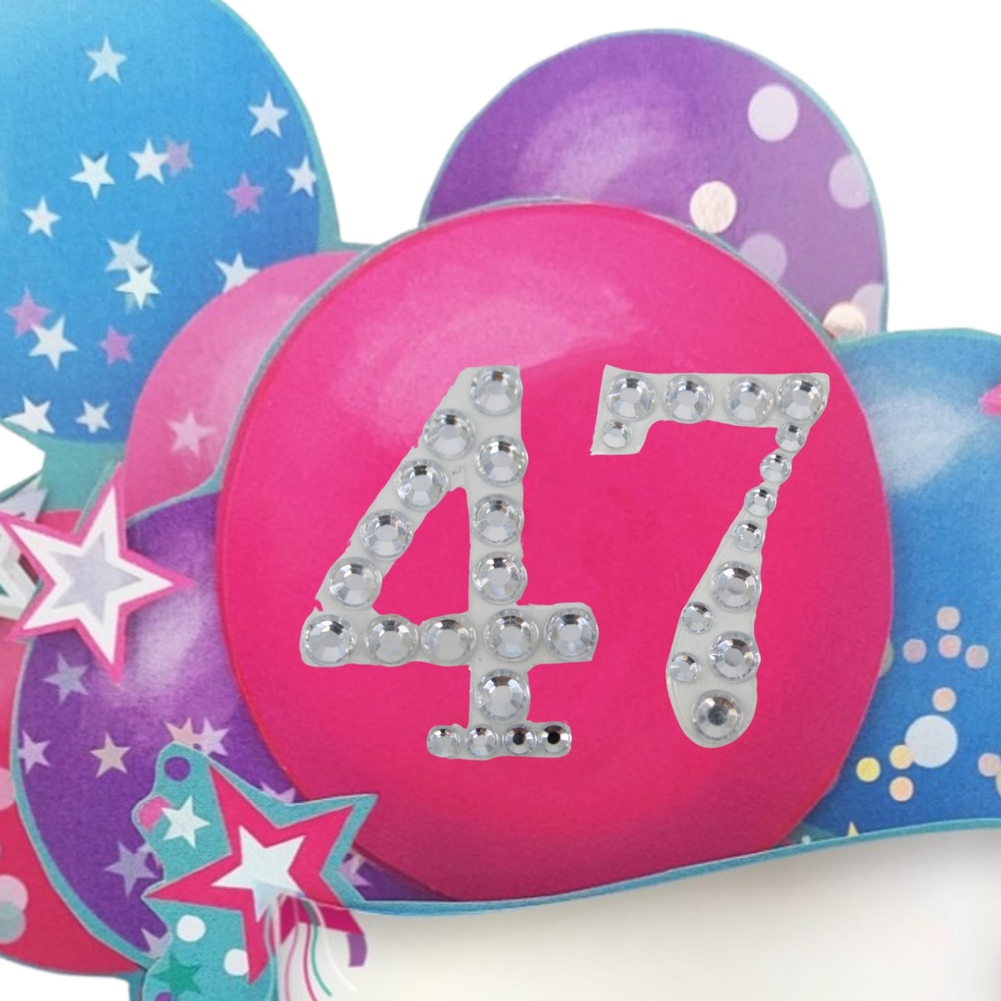 Age 47 Diamante Numbers For Birthday Clever Cubes
