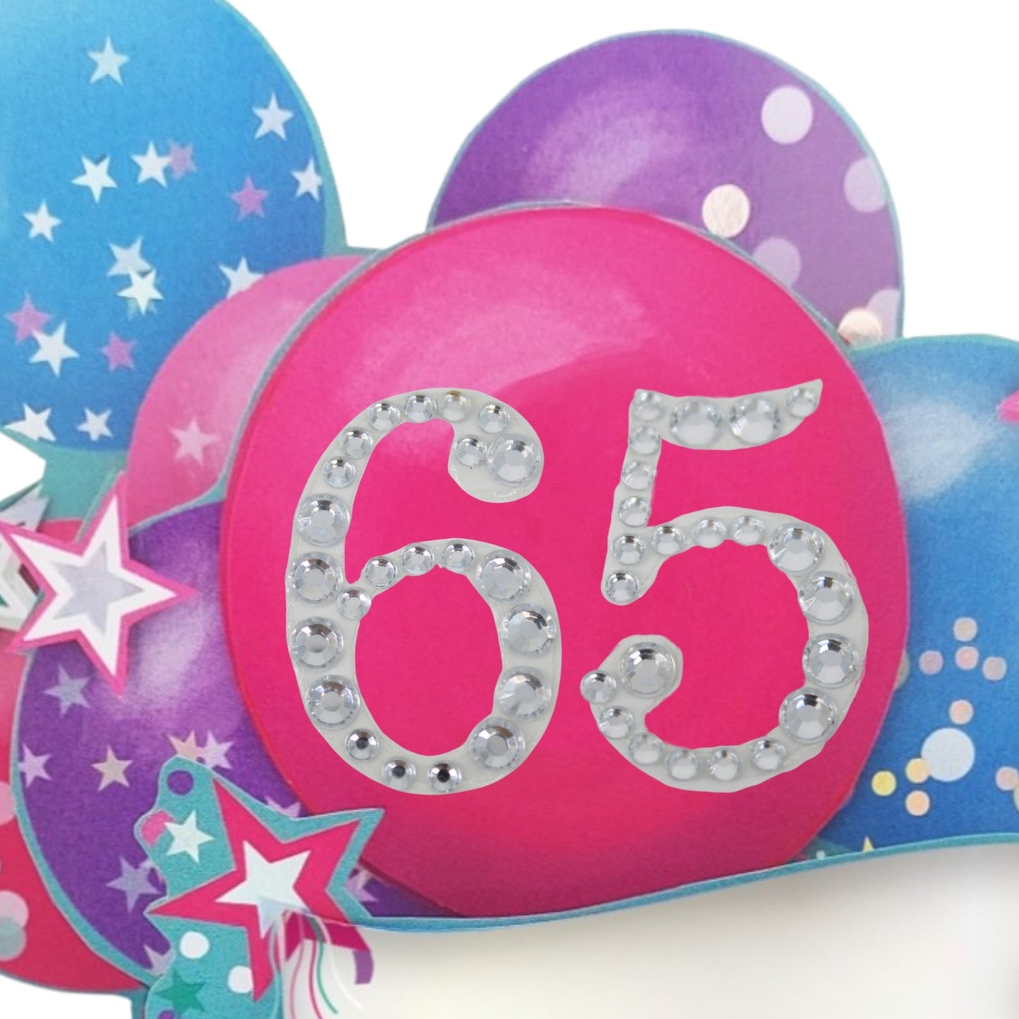 Age 65 Diamante Numbers For Birthday Clever Cubes