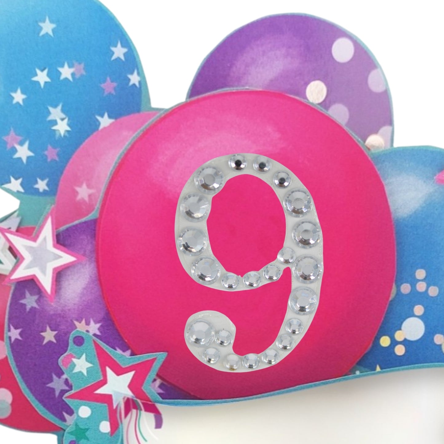 Age 9 Diamante Numbers For Birthday Clever Cubes