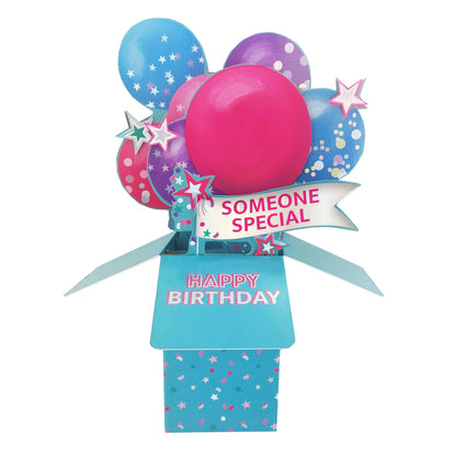 Clever Cubes Someone Special Pop Up Birthday Card For Her 3D Cube Card