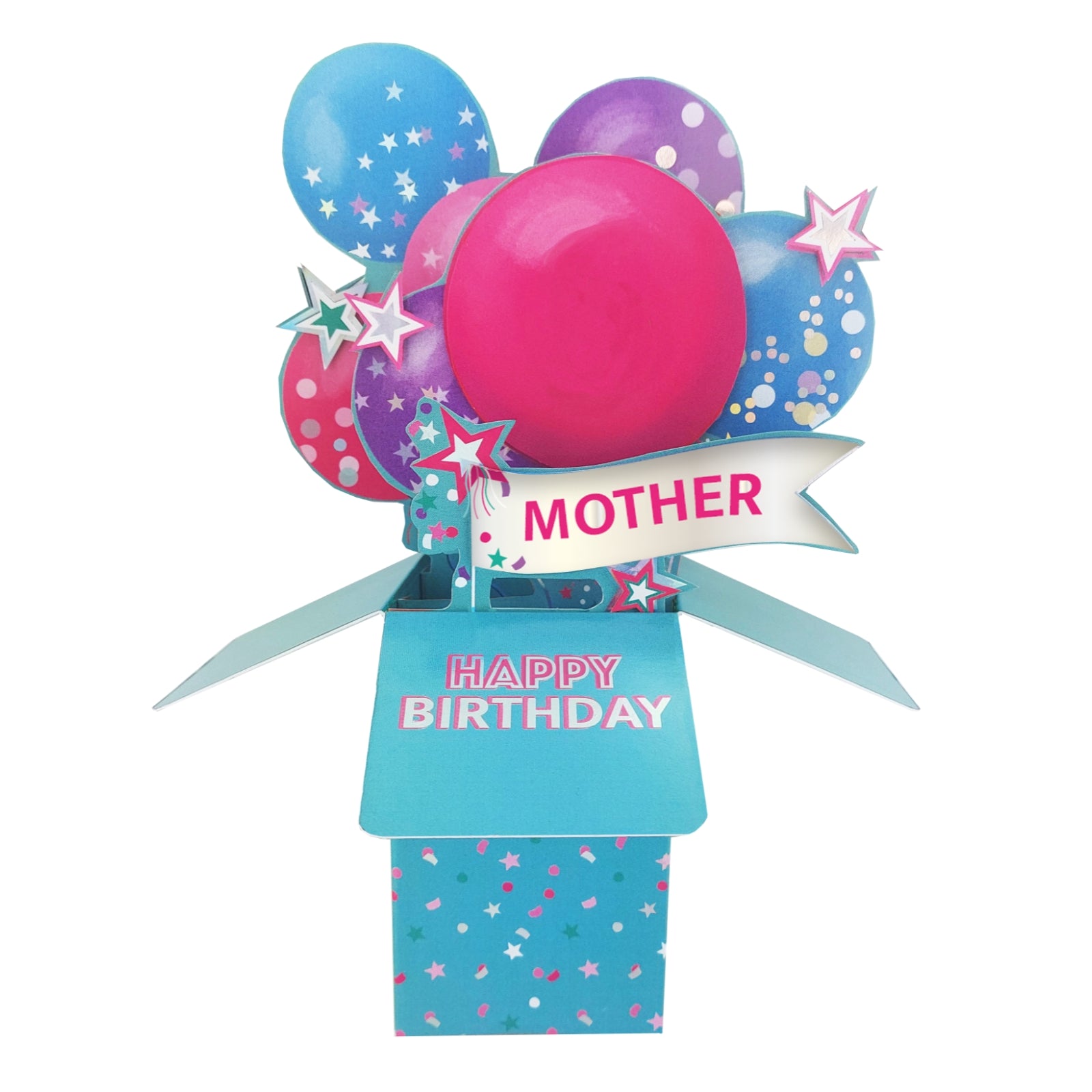 Clever Cubes Mother Happy Birthday Pop Up Birthday Card For Mums 3D Cu ...
