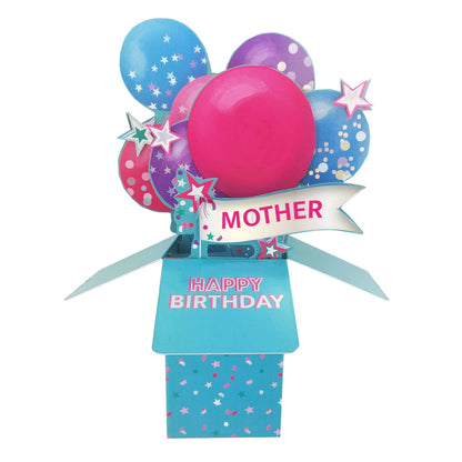 Clever Cubes Mother Happy Birthday Pop Up Birthday Card For Mums 3D Cube Card