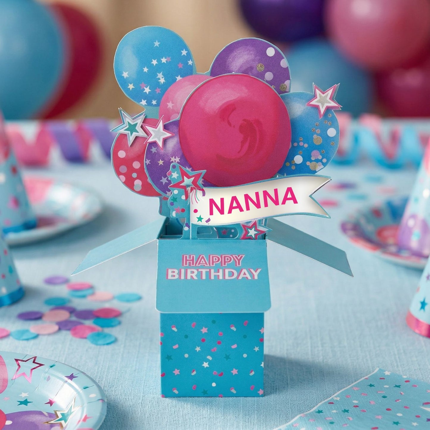 Clever Cubes Nanna Pop Up Birthday Card For Grandmother 3D Cube Card