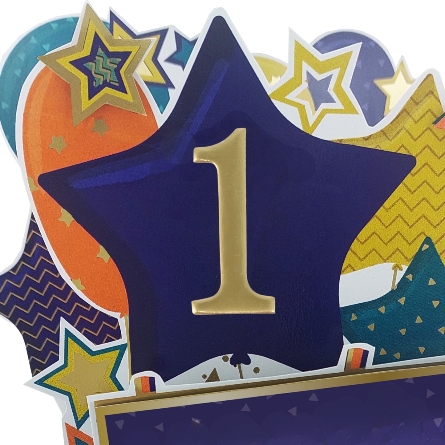 Age 1 Gold Numbers For Birthday Clever Cubes