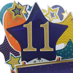Age 11 Gold Numbers For Birthday Clever Cubes