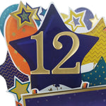 Age 12 Gold Numbers For Birthday Clever Cubes