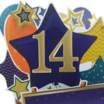 Age 14 Gold Numbers For Birthday Clever Cubes