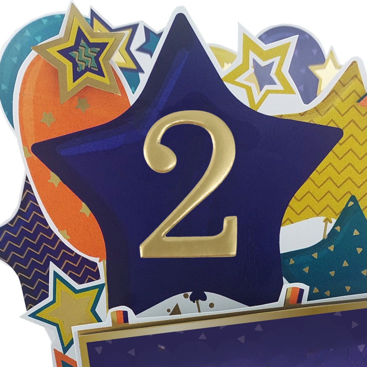 Age 2 Gold Numbers For Birthday Clever Cubes